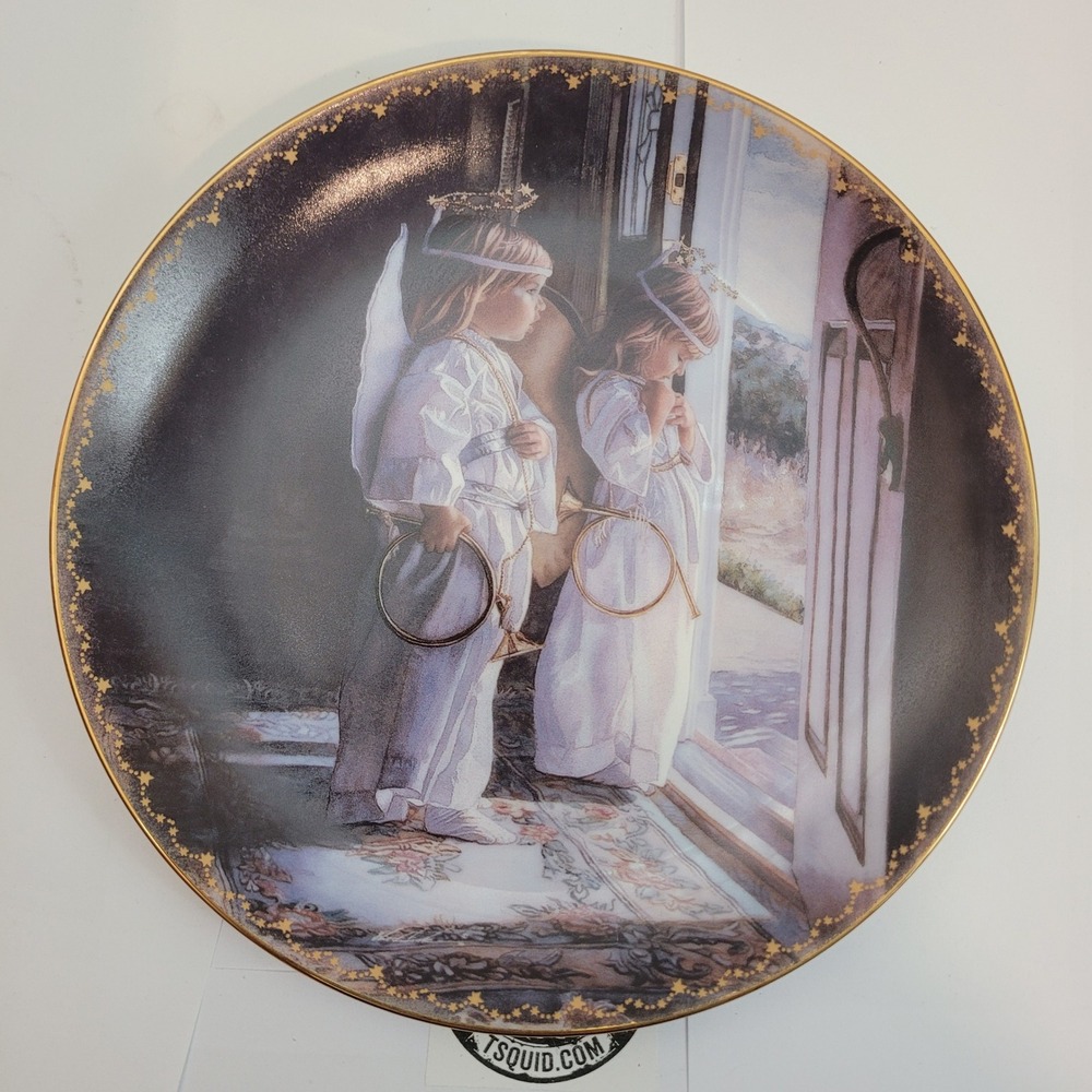 Bradford Exchange Little Angels Collector Plate Steve Hank Reflections Innocence